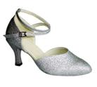 Doreen - Silver Glitter Ballroom Dance Shoe 